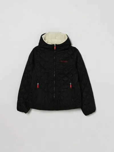 Max & Co. Kid Boy's Hooded Quilted Nylon Down Jacket In Black