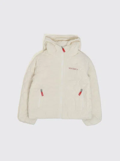 Max & Co. Kid Boy's Hooded Quilted Nylon Down Jacket In 奶油黄
