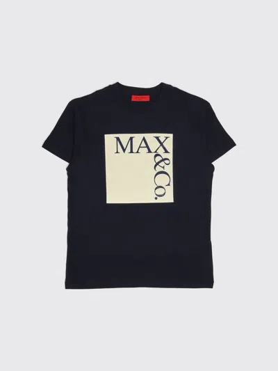 Max & Co. Kid T-shirt Kids Color White 1 In Blue