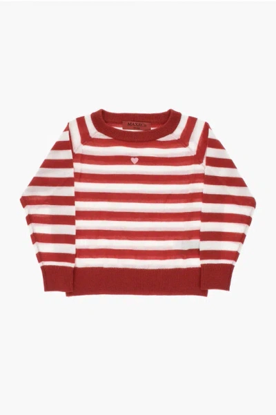 Max & Co. Kid Two-tone Striped Wool Crewneck Sweater