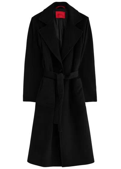 Max & Co Max&co Kids Belted Wool Coat In Black