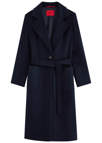 Max & Co Max&co Kids Belted Wool Coat In Black