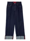 Max & Co Jeans Regular Blu Scuro Con Piega In Blue