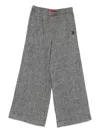 Max & Co Max&co. Kids Embroidered Logo Pants In Gray
