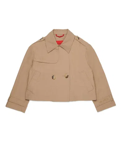 Max & Co Max&co. Kids' Mini Trench Jacket In Brown