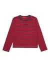 Max & Co Logo-print Striped T-shirt In Red