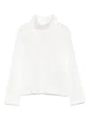 Max & Co Turtleneck Long-sleeve Top In White