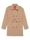 Max & Co Trench In Cotone Tecnico In Brown