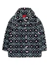 Max & Co Floral-pattern Faux-fur Coat In Multi