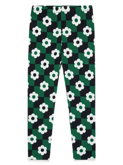 Max & Co Max&co. Kids Leggings A Fiori X Richard Quinn In Black