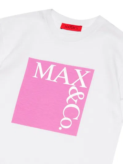 Max & Co Kids' Icona Cotton T-shirt In White