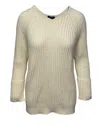 Max & Co Knit Sweater In Cream Viscose In Beige