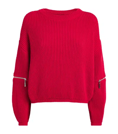 Max & Co Knitted Sweater In Red