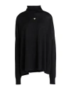 Max & Co . Labrador Woman Turtleneck Black Size M Virgin Wool In Black