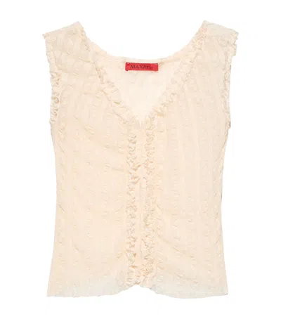 Max & Co . Lace Tank Top In Neutral