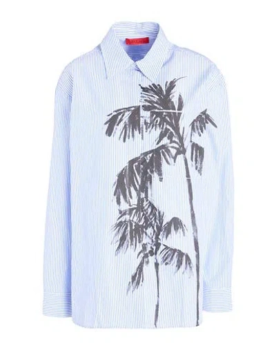 Max & Co . Lambert Woman Shirt Light Blue Size 8 Cotton