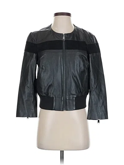 Pre-owned Max & Co Leather Jacket In Black