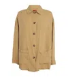 Max & Co Linen Overshirt In Beige