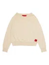 Max & Co Logo Crew-neck Sweater In Neutral