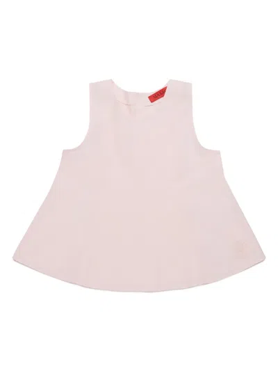 Max & Co Kids' Logo-embroidered Blouse In Pink