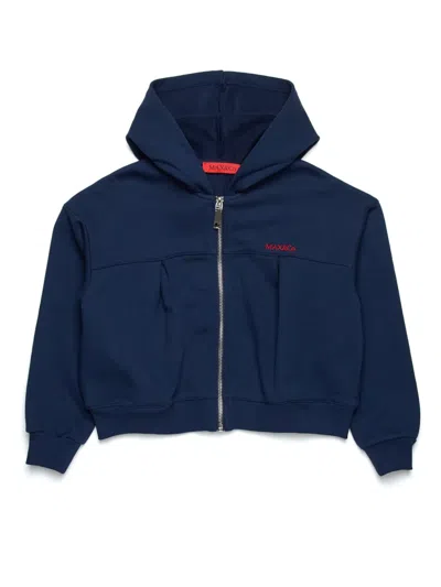 Max & Co Kids' Logo-embroidered Jacket In Blue