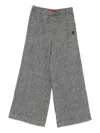 Max & Co Logo-embroidered Trousers In Gray