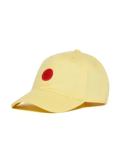 Max & Co Kids' Logo Patch Cap In Yellow