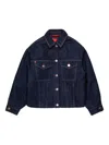 Max & Co Logo-patch Denim Jacket In Blue