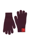Max & Co Logo-patch Gloves In Red