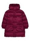 Max & Co Logo-patch Padded Coat In Red