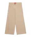 Max & Co Logo-patch Trousers In Nude