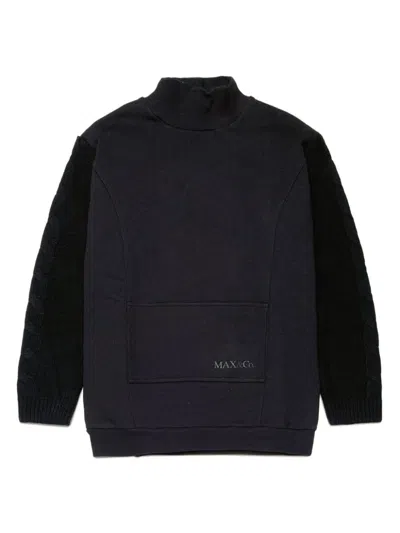 Max & Co Kids' Sweatshirt Mit Logo-print In Black