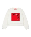 Max & Co Logo-print Cotton Sweatshirt In White