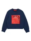 Max & Co Logo-print Crew-neck Sweatshirt In 蓝色