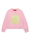 Max & Co Logo-print Crew-neck Sweatshirt In 粉色