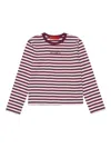 Max & Co Logo-print Striped T-shirt In Pink