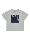 Max & Co T-shirt Icona In Jersey Mélange In Gray