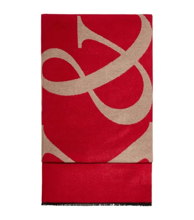 Max & Co Logo Scarf In Red