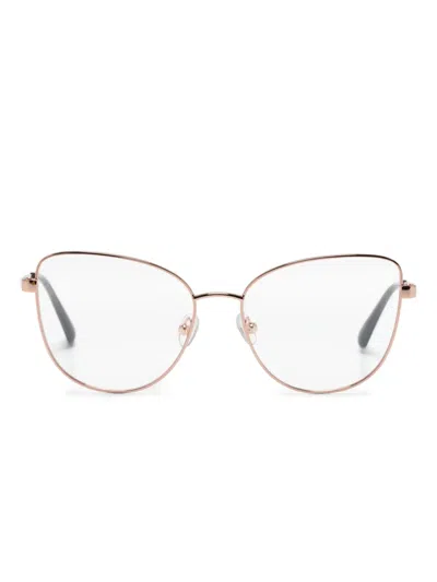 Max & Co Logo-engraved Cat-eye Frame Glasses In Gold