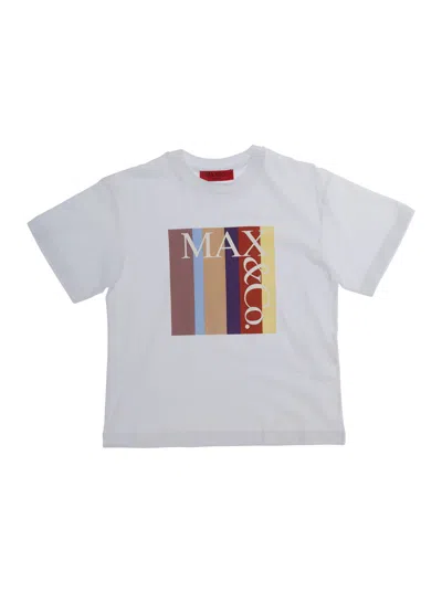 Max & Co Max&co. Logo-graphic Cotton T-shirt In White
