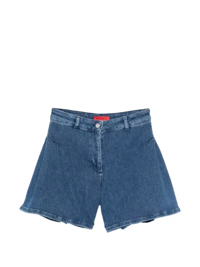 Max & Co Kids' Logo-patch Denim Shorts In Blue