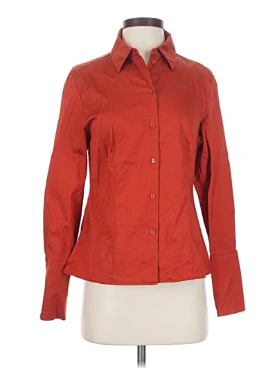 Pre-owned Max & Co Long Sleeve Button Down Shirt In Red