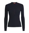Max & Co Long-sleeve Henley Top In Black