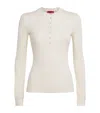 Max & Co Long-sleeve Henley Top In Neutral