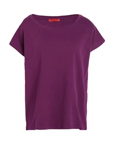 Max & Co . Maldive2 Woman T-shirt Deep Purple Size L Cotton