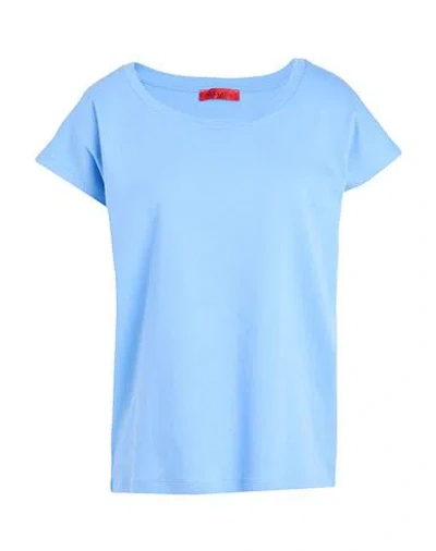 Max & Co . Maldive2 Woman T-shirt Light Blue Size Xl Cotton