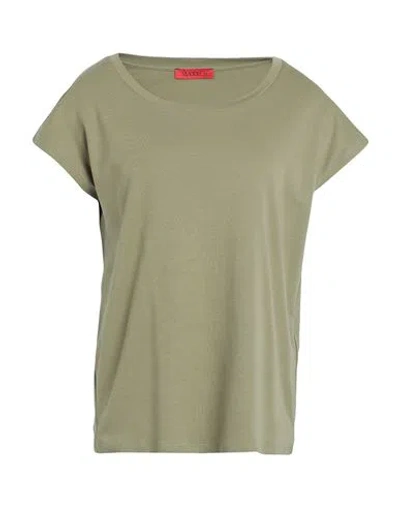 Max & Co . Maldive2 Woman T-shirt Military Green Size Xl Cotton