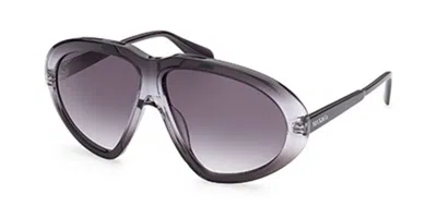 Max & Co .  Mo0001 Sunglasses In Grey/other / Gradient Smoke