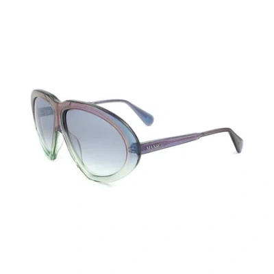 Max & Co .  Mo0001 Sunglasses In Light Blue/other / Green Mirror