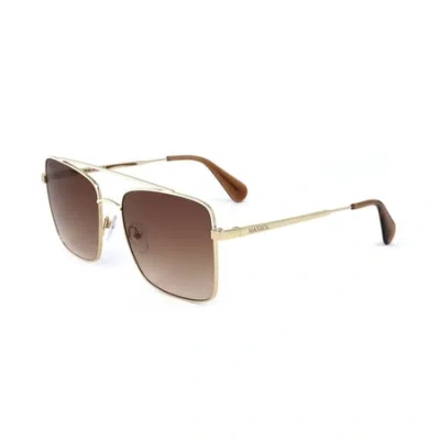 Max & Co .  Mo0006 Sunglasses In Gold / Gradient Brown